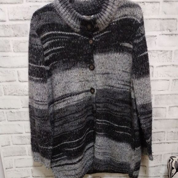 J. Jill Gray and Black Sweaters - Picture 1 of 3